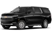 A spacious black Chevrolet SUV designed for comfortable group travel.